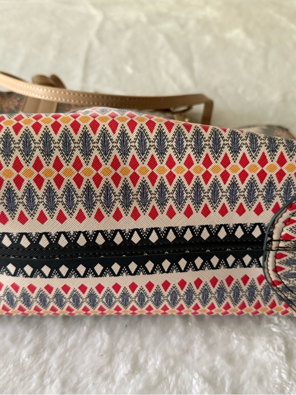 New Spartina 449 Retreat Small Tote Beach Floral & Geometric NWT - Picture 5 of 11